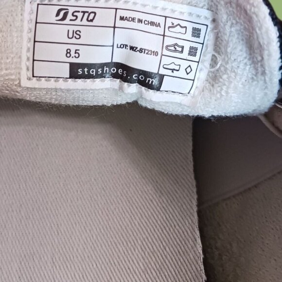 STQ Womens Black/Wht Canvas Slip-On Sneakers Size 8.5 - Picture 12 of 16